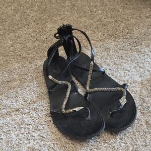 Torrid Rhinestone Snake Strappy Sandals